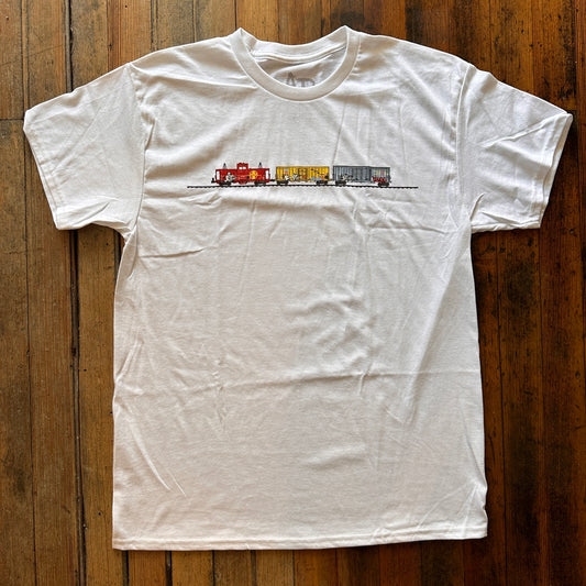 J Strickland x AP - Train White Tshirt