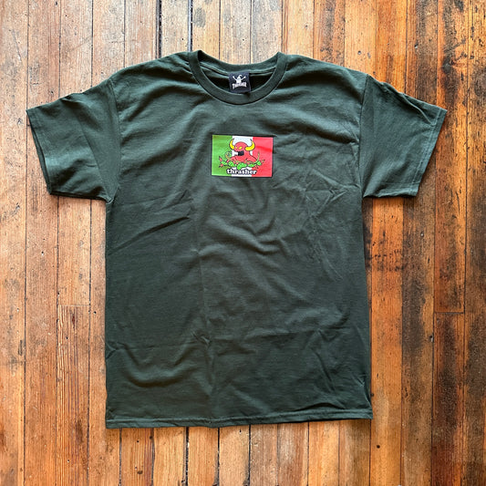 Thrasher x Toy Machine - Hecho Forest Green Tshirt