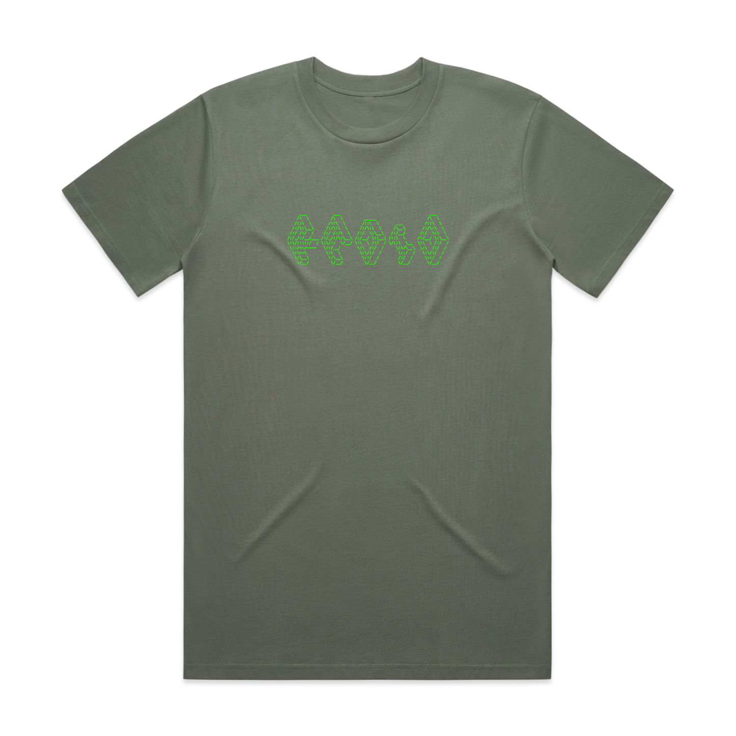 Radio - Isometric Army Green Tshirt